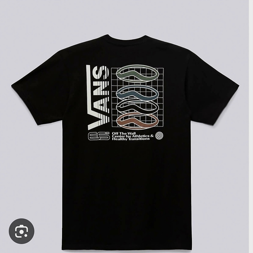 Vans Black and Multicolor Graphic Tee NWT